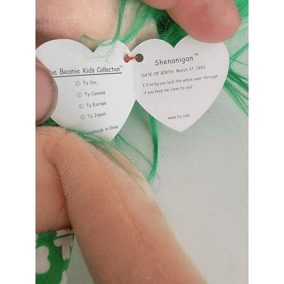 TY Beanie Kids Collection Shenanigan Plush Stuffed Toy St Patrick Green 10" - Picture 2 of 5